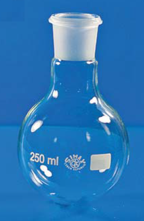 Tikvica (balon), ravno dno, 250ml, brušeno grlo SJ 29/32