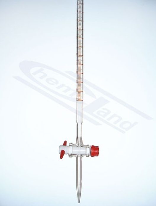 Bireta 50ml PRAVA, PTFE slavina, braon graduacija, klasa B 