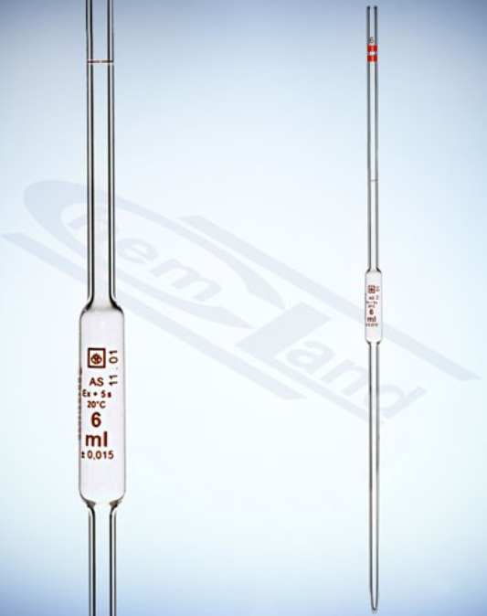 Pipeta trbušasta, 3ml, klasa AS, (LOT sertifikat)