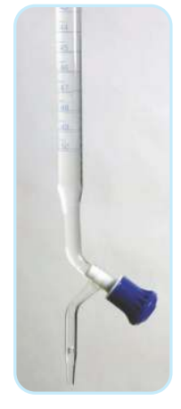 Bireta 50ml (0.1), PRAVA, PTFE slavina navoj (ROTAFLO), klasa A (LOT sertifikat)