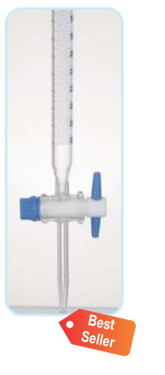 Bireta 25ml (0.1), PRAVA, PTFE slavina, klasa A (LOT sertifikat)