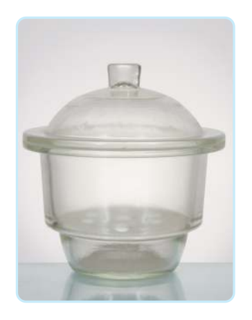 Eksikator, stakleni (SODA LIME), 160mm, sa porcelanskom pločom