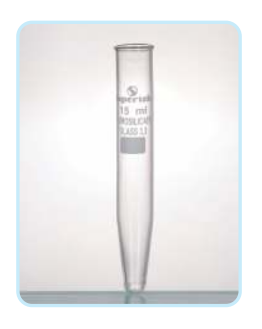 Epruveta za centrifugu, staklena, konusna, negraduisana, 15ml