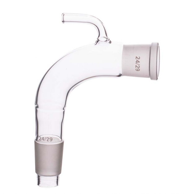 Nastavak za destilaciju KOLENO sa priključkom za crevo, brušeno grlo SJ Z 19/26, brušeno grlo SJ M 19/26