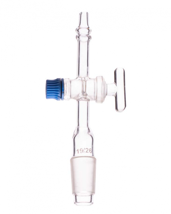 Slavina staklena PRAVA, sa muškim šlifom 19/26