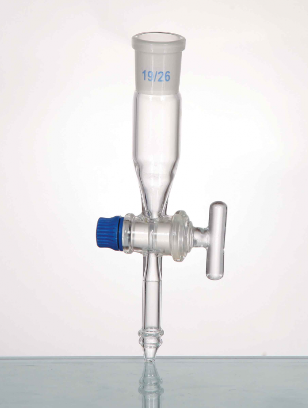 Slavina staklena PRAVA, sa ženskim šlifom 24/29