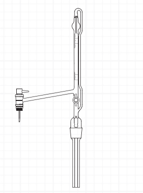 Bireta po Pellet-u 10ml (0.02), PTFE slavina, M/S, bez boce i pumpice, TAMNA, klasa A