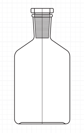 Boca reagens, staklena, usko brušeno grlo SJ 29/32, SVETLA, 1000ml