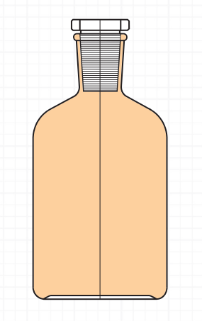 Boca reagens, staklena, usko brušeno grlo SJ 14/23, TAMNA 100ml