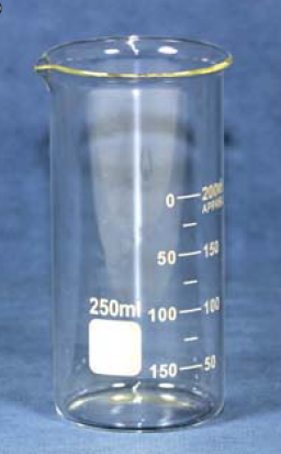 Čaša staklena, visoka forma, 400ml, graduisana, sa izlivom