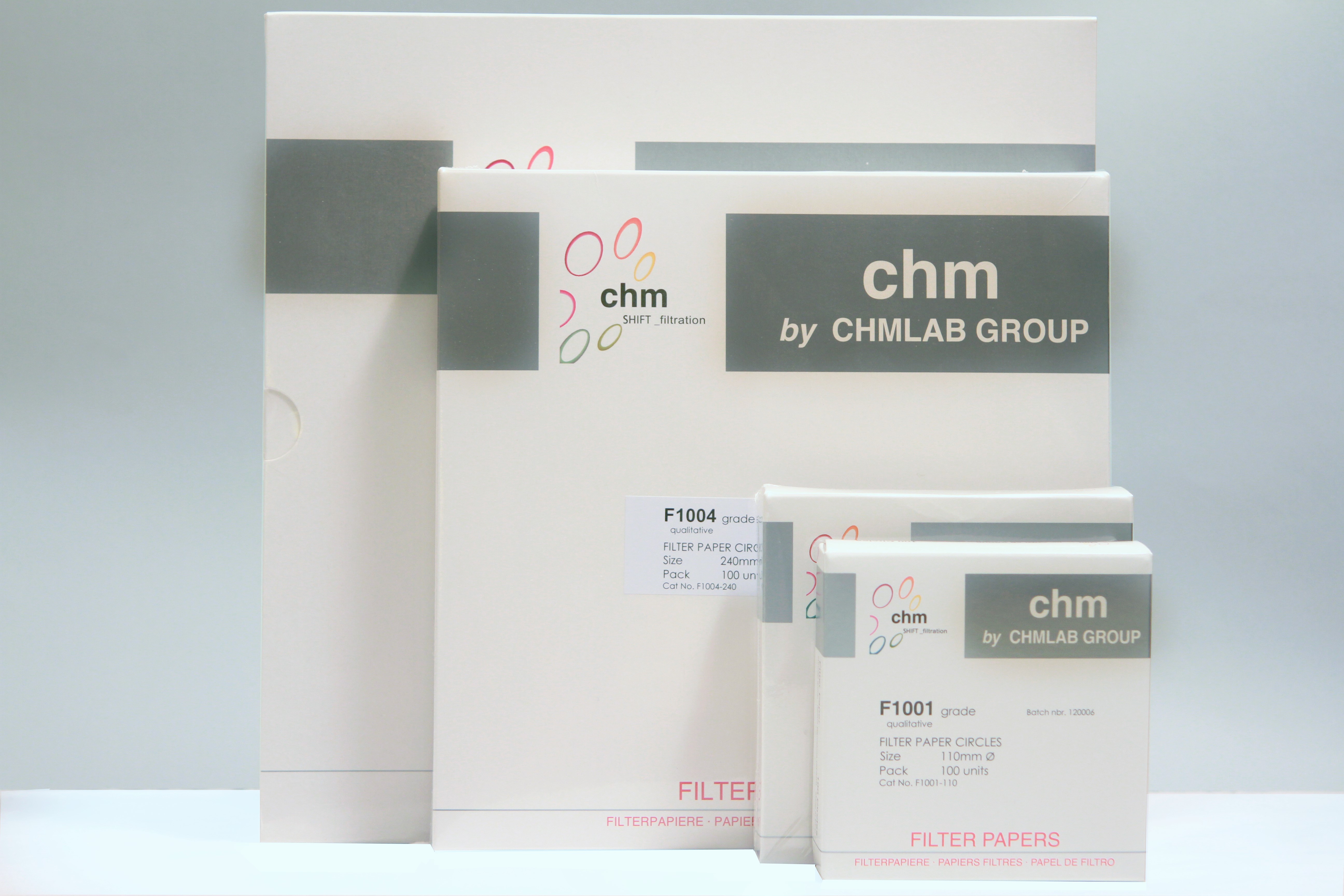 Filter papir kvalitativni, spora filtracija (5-7μm), debljina 320μm, F1003, fi 450mm, 100/1, faltani