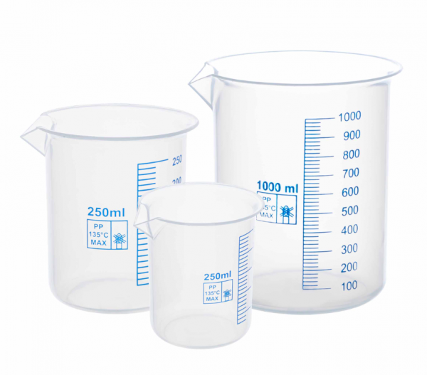 Čaša PK, set od 6 komada (50, 100, 250, 500 i 1000ml)